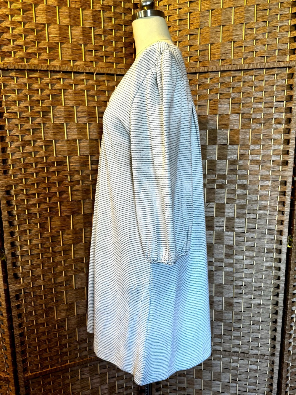 LOFT navy & white stripe French terry popover dress XL - Picture 7 of 11